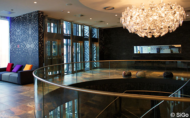 Die Lobby im Mainport Design Hotel in Rotterdam